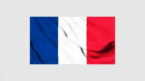 France flag fluttering in the wind Stock Footage 306270768