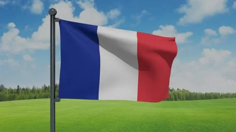 France Flag Video stock 151862475