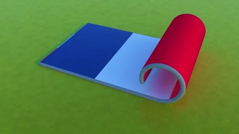 France Flag Video stock 257545105