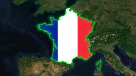 France Flag Video stock 307430342