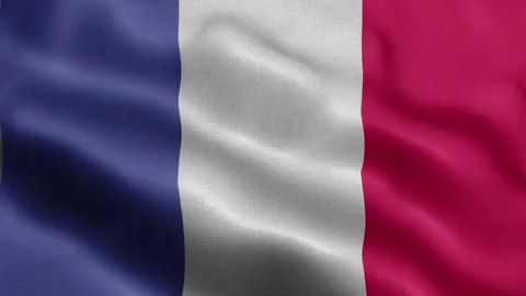 France flag Front Stock Footage 318665370