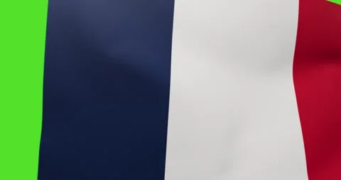 France flag on green screen Stock Footage 331670231
