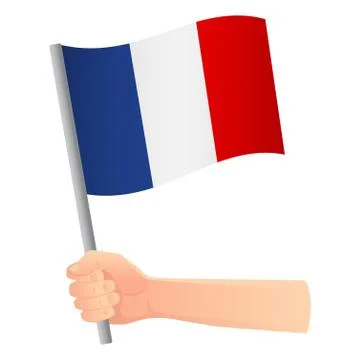 France flag in hand Stock Illustration