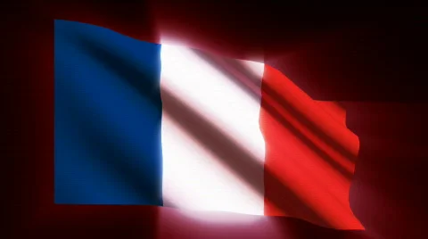 France Flag - HD - looping Stock Footage 628758