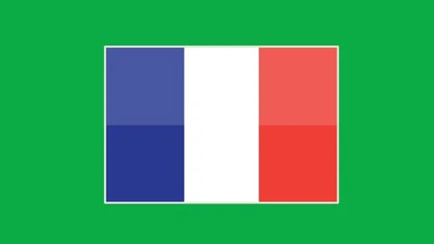 France flag icon on green screen background for video editing and projects Stock Footage 331127754