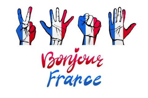France flag icon set. vector illustration Stock Illustration
