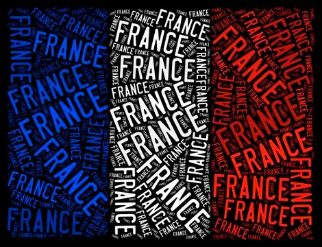 France Flag Illustrazione stock