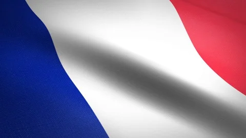 France Flag Loop - waving flag with highly detailed fabric texture seamless loop Stock-Footage 118153299