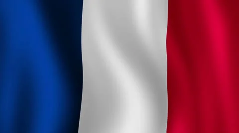 France flag - looping, waving, paning, a beautiful finish looping flag animat Stock Footage 24138730