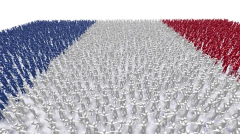 France Flag Map 스톡 동영상 34578680