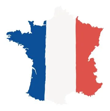 France flag in map イラスト素材