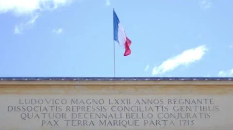 France Flag &amp; Monument Stock Footage 51306359