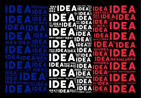 France Flag Pattern of Idea Texts イラスト素材