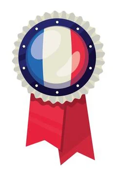 France flag rosette Stock Illustration