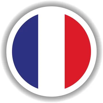 France flag round shape Stock Illustration