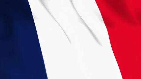 France Flag Seamless Loop 4k 60fps on Sky Background Stock Footage 340345938