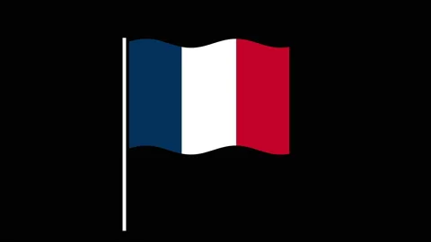 France flag seamless loop animation. Wav... | Stock Video | Pond5