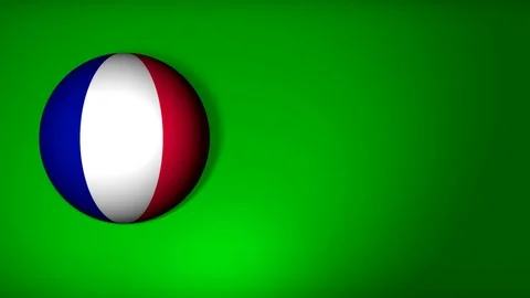 France flag in the shape of a ball to roll Video stock 80891582