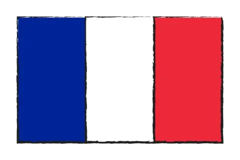 France flag vector design isolated on white background Stock-Illustration