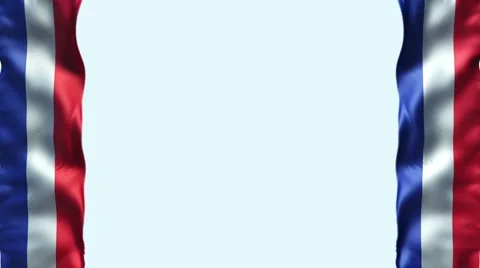 France flag waving loop + alpha Stock Footage 5627595