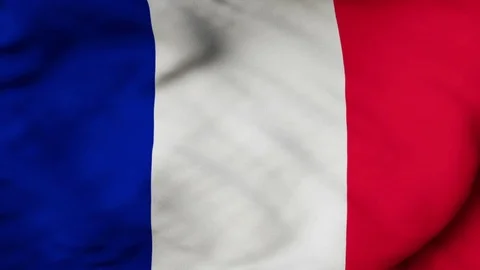 The France flag waving in the wind Stock Footage 80360034