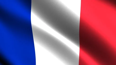 France flag waving in the wind. Looping animation Stock-Footage 39745941