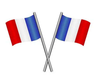 France flag on white background Stock Illustration