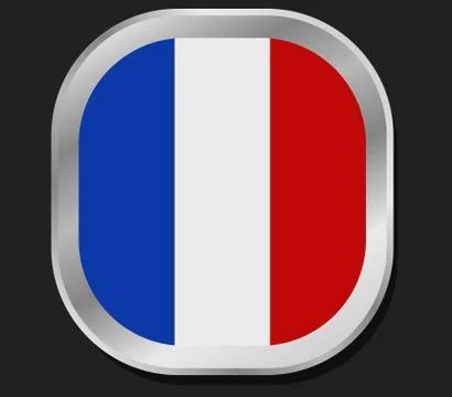 France flag on white background Stock Illustration