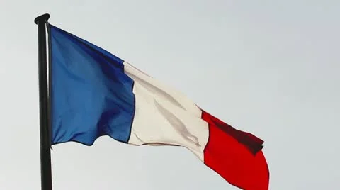 France flag in the wind Vidéo 18519512