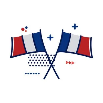 France flags flat style icon Stock-Illustration
