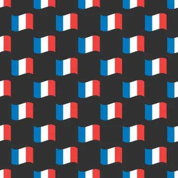 France flags seamless pattern Stock Illustration
