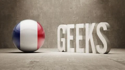 France. Geeks  Concept. イラスト素材