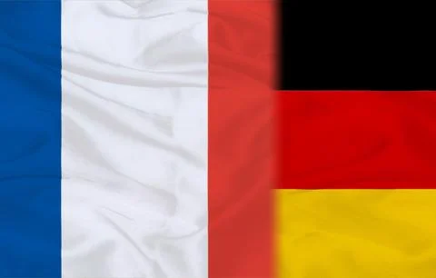 France Germany Flags Together Stock Illustration