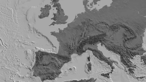France on the globe. Bevel. Bilevel. Labels Stock Footage 254659936