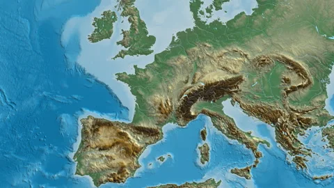 France on the globe. Bevel. Relief. Labels Stock Footage 339879964