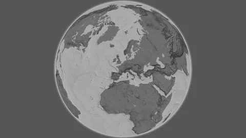 France on the globe. Regional borders. Bilevel. No labels Stock Footage 300540010