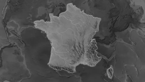 France. Grayscale Stock Illustration