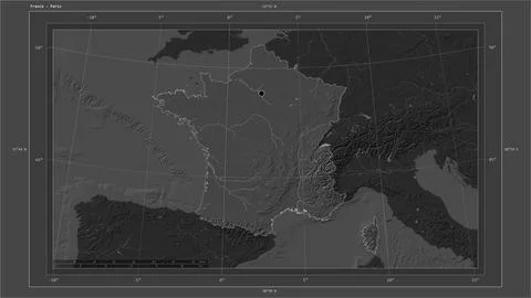 France highlighted - composition. Bilevel Stock Illustration