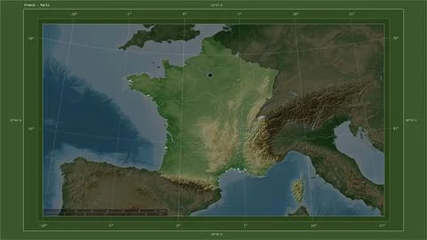 France highlighted - composition. Pale Stock Illustration