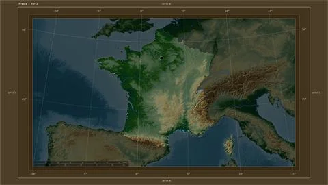 France highlighted - composition. Physical Stock Illustration