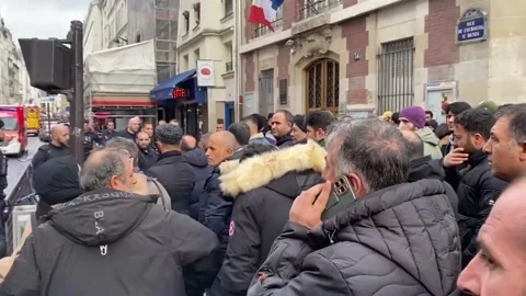 France: Hundreds Join Protest In Paris After Kurdish Community Center Shooting Stock Footage 228402570