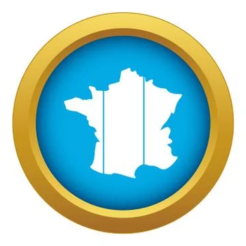 France icon blue vector isolated Illustrazione stock