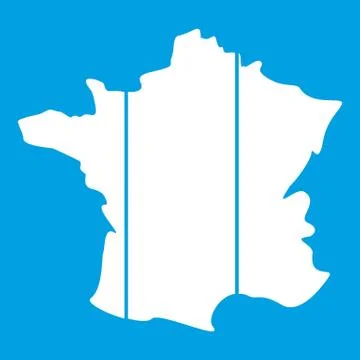France icon white Stock-Illustration