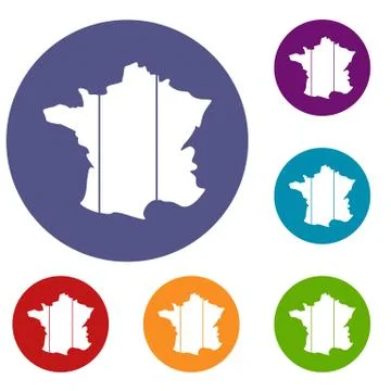 France icons set Stock-Illustration