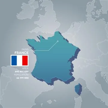 France information map. Stock Illustration