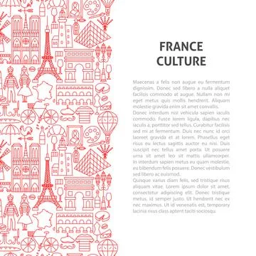 France Line Pattern Concept Stock Illustration