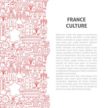 France Line Pattern Concept Illustrazione stock