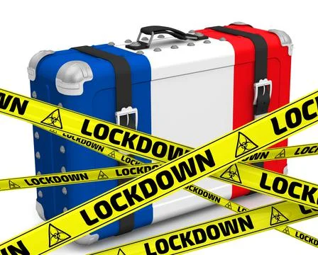 France is in lockdown Stock-Illustration