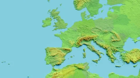 France Map 3D animated with Borders Video stock 348521537