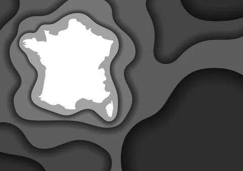 France map abstract schematic Illustrazione stock